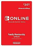 Nintendo Switch Online Family Membership 12 Month (Digital) $27.99