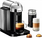 Breville Nespresso Vertuo Coffee and Espresso Machine Bundle w/ Aeroccino Milk Frother $125 (50% Off)