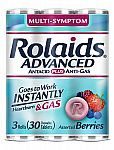 30-Count Rolaids Advanced Strength Antacid Plus Anti Gas Tablets Rolls $0.67