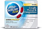 20-Ct Alka-Seltzer Plus Cough/Congestion or Cold/Cough Medicine $3.66