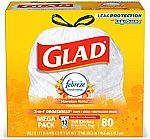160-Ct 13-Gallon Glad Tall Kitchen Drawstring Trash Bags $16 or Less
