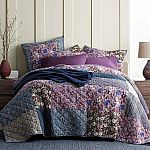 The Company Store Midnight Garden Floral 100% Cotton Patchwork, Reversible Quilt Twin $45; Queen $59 & More