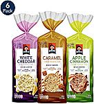 6 Count Quaker Large Rice Cakes, Gluten Free, 3 Flavor Variety Pack $8.99