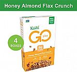 4-Pack Kashi GO Honey Almond Flax Crunch Breakfast Cereal $6.37