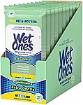 Wet Ones Sensitive Skin Hand Wipes, 20 Count (Pack Of 10) $8.36 or Less