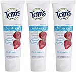 3-Pack Tom's of Maine Fluoride-Free Children's Toothpaste $6.95