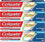 4-Pack 4.8oz Colgate Total Whitening Toothpaste $5.90