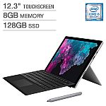 Surface pro 6 (i5-8th Gen, 8GB, 128GB) with type cover and pen (platinum) $699