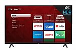 TCL 55 inch 4K Ultra HD HDR Roku Smart TV $255