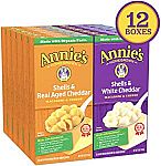 12-Ct. Annie's Shells & White Cheddar + Shells & Aged Cheddar Macaroni and Cheese $9.19