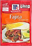 1.12 McCormick Fajitas Seasoning Mix Free