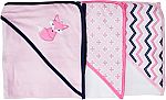 3-Count Luvable Friends Unisex Baby Cotton Terry Hooded Towels $5.67