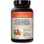 180-Count NatureWise 2250mg Curcumin Turmeric Capsules $3.34 (Org $21)