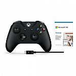 Xbox Wireless Controller and Cable for Windows + Microsoft 365 Personal 1 Year $52