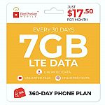 RedPocket Unlimited Talk/Text/Data Yearly Plans: 2GB $175, 7GB $210, 20GB $300