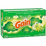 120-Count Gain Original Dryer Sheets $3.20
