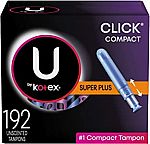180-Count U by Kotex Click Compact Tampons (Super Plus) $23 & More