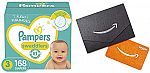 Pampers Swaddlers Disposable Baby Diapers (Size 1 - 6) + $10 GC from $46.50 & More