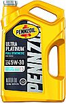Pennzoil Ultra Platinum Full Synthetic 5qt Motor Oil (5W-30, 5W-20, 0W-20)) $20.97