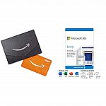 12-Mon Microsoft 365 Family Subscription + $40 Amazon Gift Card $99.99