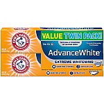 2-Pack ARM & HAMMER Advanced White Extreme Whitening Toothpaste $2.84