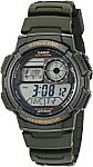 Casio Men's AE1000W-3AV Quartz Resin Watch (Green) $9.48