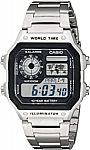 Casio Men's AE1200WHD-1A Stainless Steel Digital Watch $15