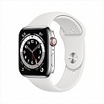 Apple Watch Series 6 GPS + Cellular, 44mm Silver Stainless Steel Case $561
