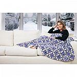 60" x 70" Cuddl Duds Plush Velvet Foot Pocket Throw $9.98