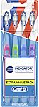 4-Count Oral-b Indicator Contour Clean Toothbrushes $2.38