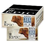 12-Pack EPIC Venison or Beef Sea Salt & Pepper Bars $14.83