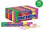 15-Pack 1.32 oz. Mentos Chewy Mint Candy Roll (Rainbow) $7.07