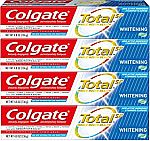 4-Pack 4.8oz Colgate Total Whitening Toothpaste Gel $5.85