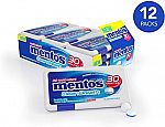 12-Count Mentos Clean Breath Hard Mints Sugar Free Candy, Peppermint $2.85
