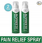 2-Pack 4oz Biofreeze Pain Relief Spray $15.79 & More