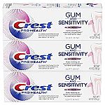 3-Count Crest Pro-Health Gum and Sensitivity, Sensitive Toothpaste $6.95