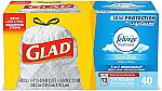 40-Count 13-Gal Glad Tall Kitchen Drawstring Trash Bags - OdorShield $5.76