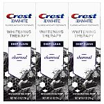 3-Pk 4.1-oz Crest 3D White Charcoal Deep Clean Toothpaste $9.70