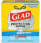 110-ct Glad Tall Kitchen Drawstring OdorShield 13 Gallon Trash Bags $10.64