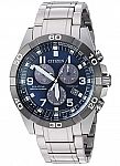Citizen Brycen Blue Dial Titanium Men's Eco-Drive Quartz Watch (Blue Dial) $214