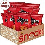 Doritos Nacho Cheese Flavored Tortilla Chips, 1 oz (Pack of 40) $10.62