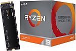 AMD Ryzen 9 3900X 12-Core 3.8GHz Desktop Processor + 500GB WD Black SN750 NVMe PCIe SSD $450