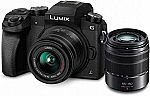 Panasonic Mirrorless Camera 2 lens Bundle G7WK + Accessory $498 (Org $1000)