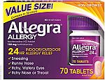 70-Ct Allegra Adult 24 Hour Allergy Relief $19.78 + Free Shipping