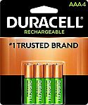 Duracell AAA Rechargeable Batteries - 4 pack $4.63