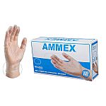AMMEX Medical Clear Vinyl Gloves, Box of 100, 4 mil, Size Large $5.33