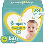 Pampers Swaddlers Disposable Baby Diapers Size 3 $31 & More + $15 Gift Card with $50 Purchase