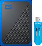 WD - 1TB My Passport Go Portable SSD + 64GB easystore USB Flash Drive Bundle $119.99