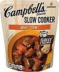 Campbell's Slow Cooker Sauces Beef Stew, 12 oz. Pouch (Pack of 6) $4.28