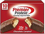 10-Count Premier Protein 20g Protein bar, Chocolate Caramel $5.75